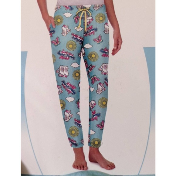 2X 18w 20w new skaters ladies sleep pants jogger light weight let's good time - Picture 1 of 5